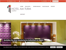 Tablet Screenshot of hotel-am-turm.de